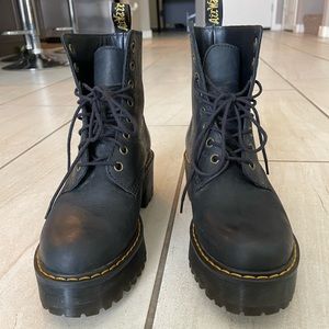 Womens Dr. Martens Shriver Hi 8-Eye Platform Boot - size US 6L / EU 37 - Black